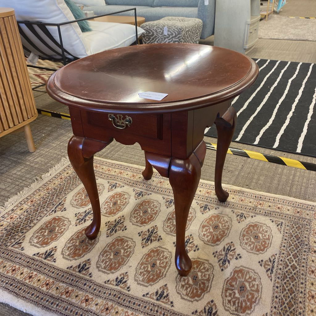 Oval Queen Anne Style Side Table (AS IS)