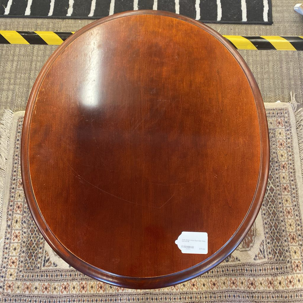 Oval Queen Anne Style Side Table (AS IS)