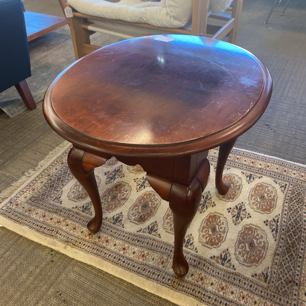 Oval Queen Anne Style Side Table (AS IS)