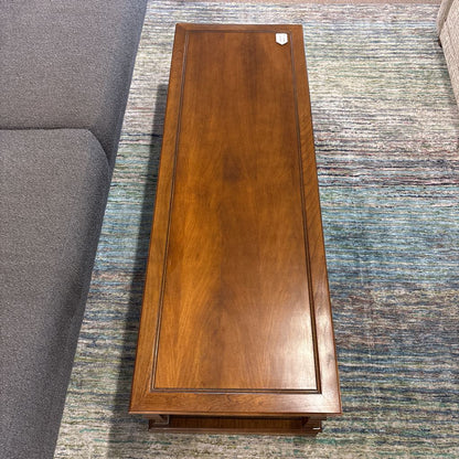Vintage Rectangular Wooden Coffee Table w/ Shelf C COFFEE TABLES
