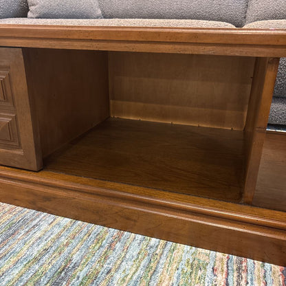 Vintage Rectangular Wooden Coffee Table w/ Shelf C COFFEE TABLES