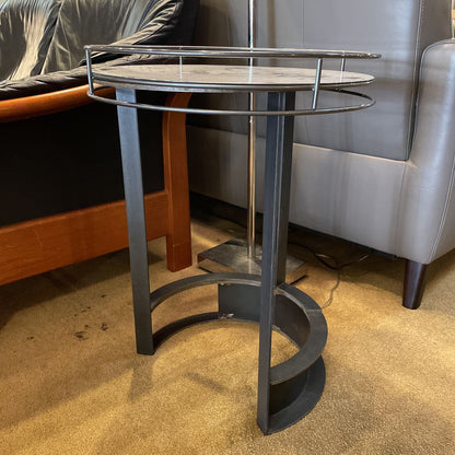 Metal Round Side Table w/ Removeable Tray Top