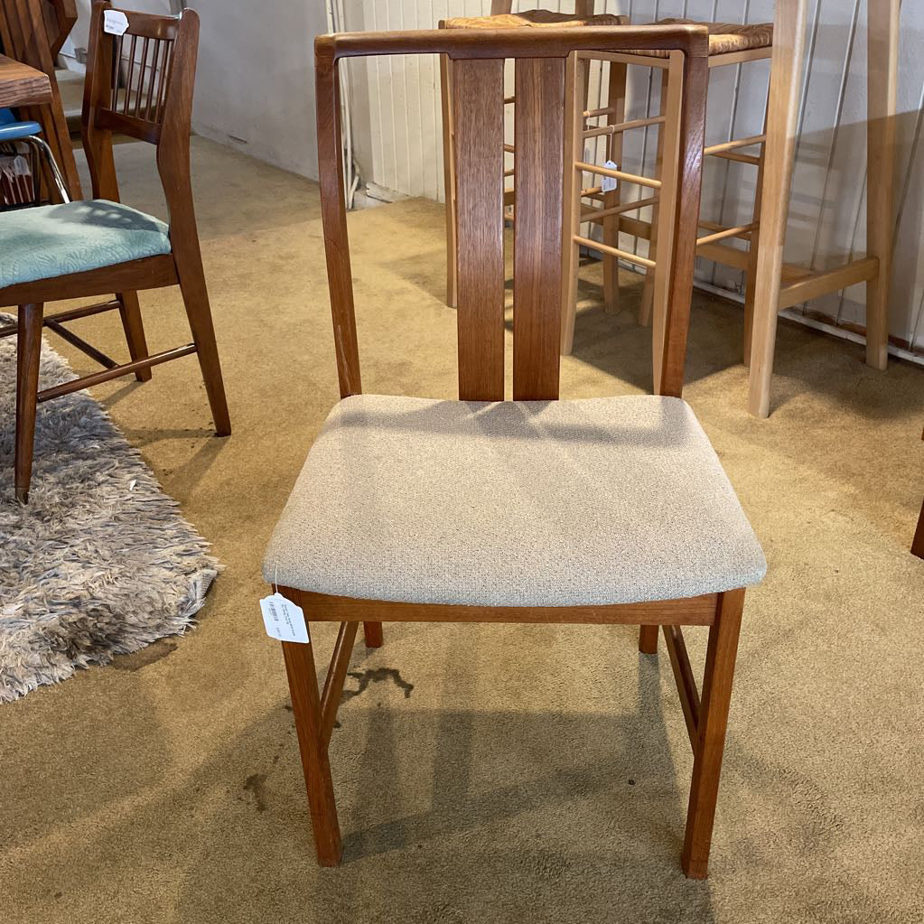 Danish Teak Style MCM Double Slat Dining Chair
