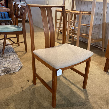 Danish Teak Style MCM Double Slat Dining Chair