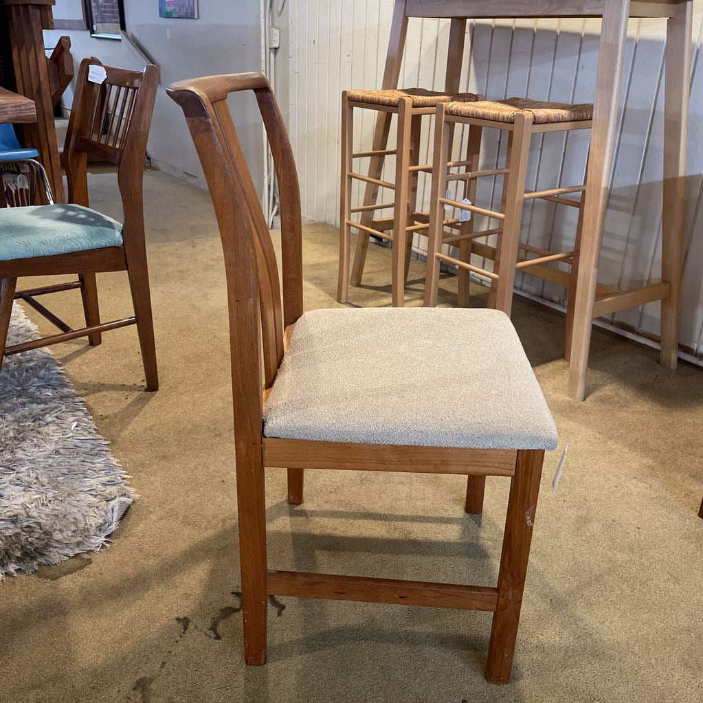 Danish Teak Style MCM Double Slat Dining Chair