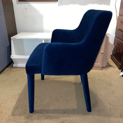 Blue Velvet Upholstered Dining Chair