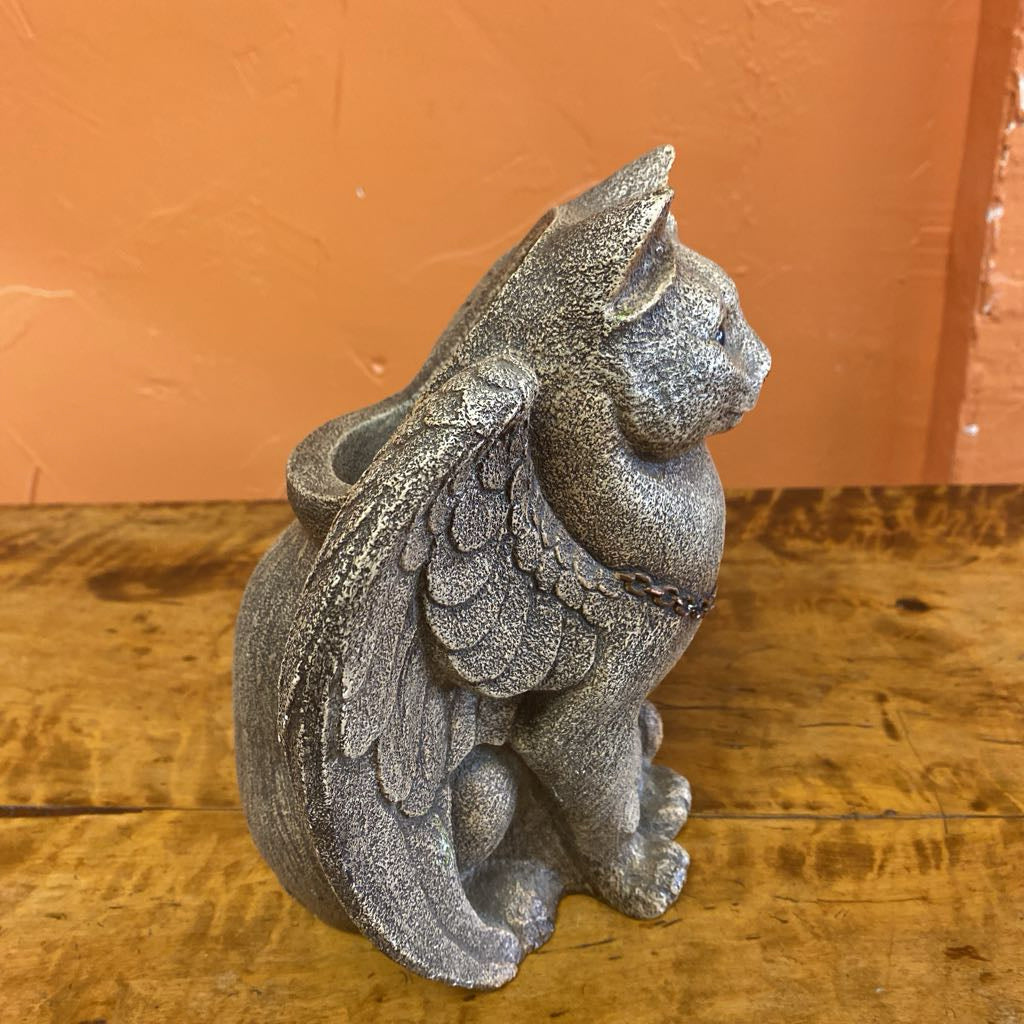 Spooky Winged Cat Candle Lamp