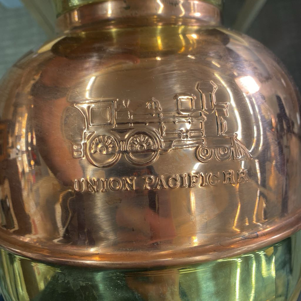 UNION PACIFIC RAILROAD Brass & Copper Spittoon