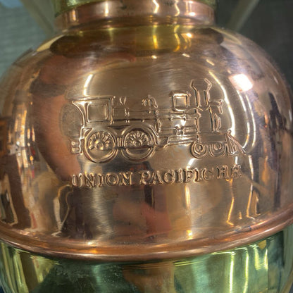 UNION PACIFIC RAILROAD Brass & Copper Spittoon