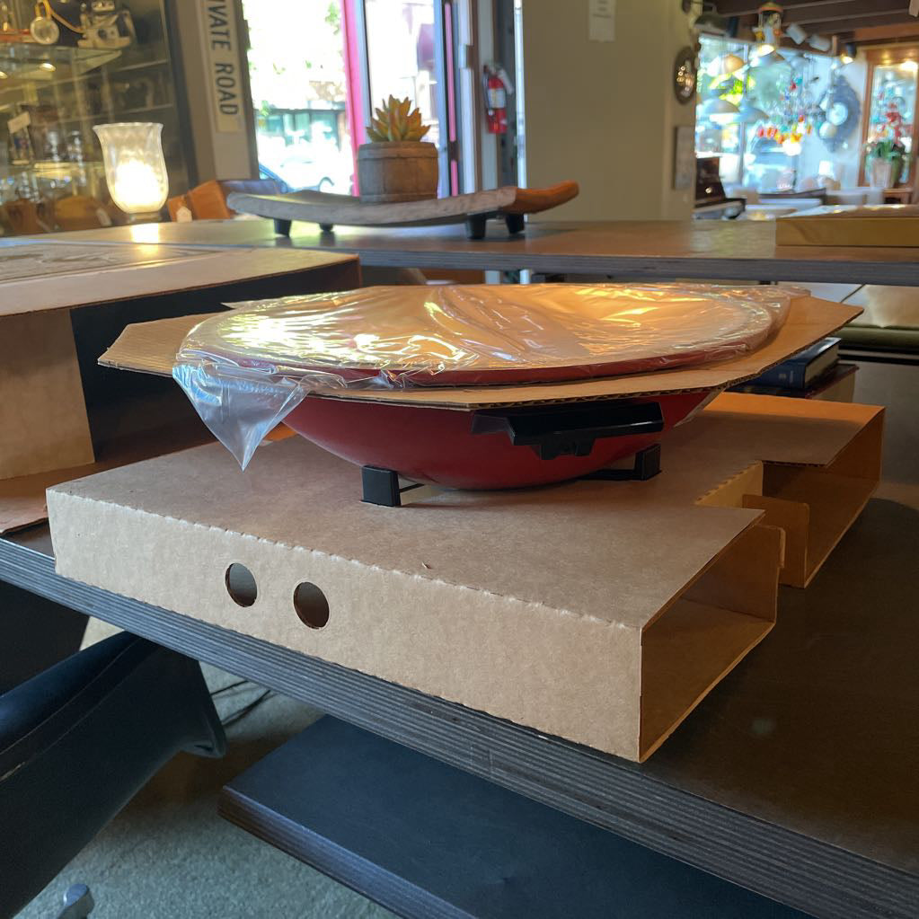 Vintage Red West Bend Vintage Wok--works UNIQUE FINDS