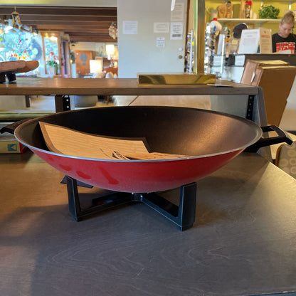 Vintage Red West Bend Vintage Wok--works UNIQUE FINDS
