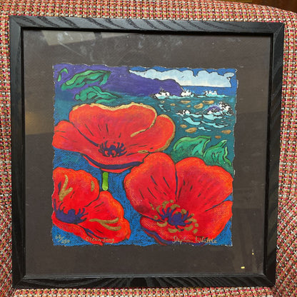 Ocean Song with Poppies Artwork ART
