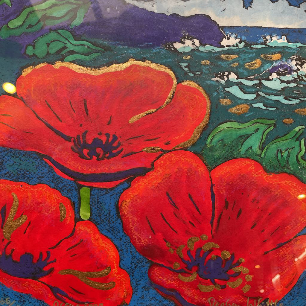 Ocean Song with Poppies Artwork ART