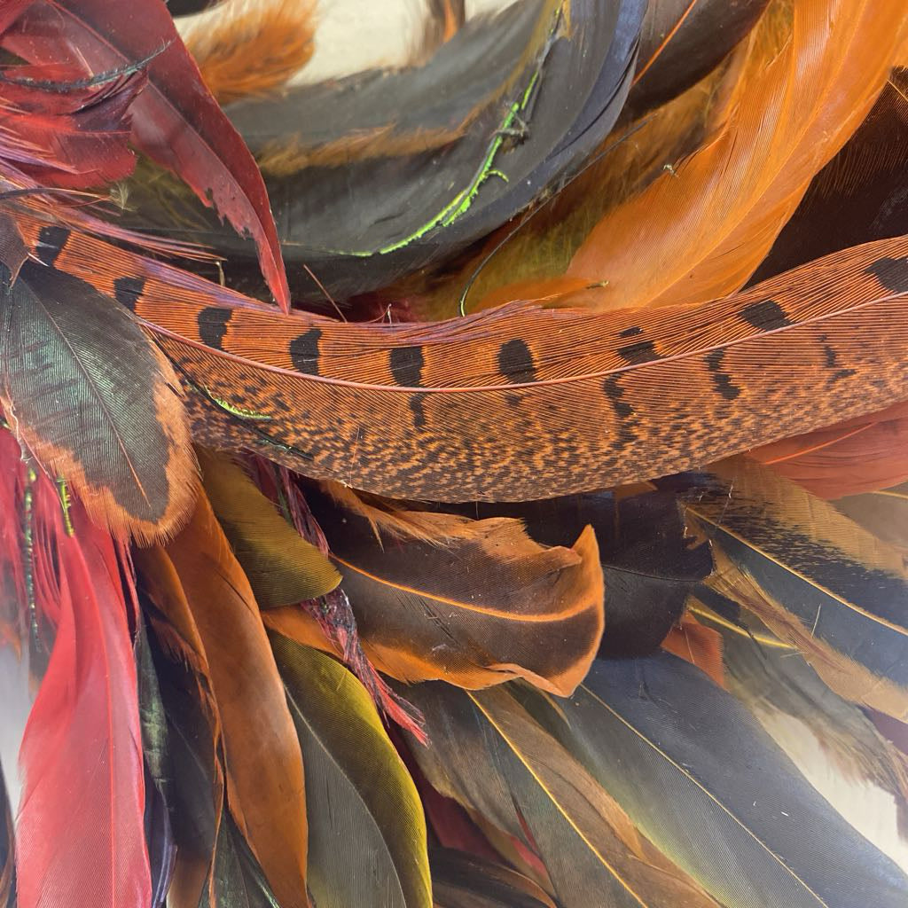 Fall Color Feather Wreath