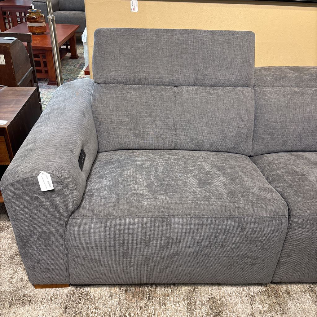 Dortmund Smoke Power Loveseat