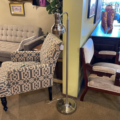 Idustrial Metal Silvery Floor Lamp