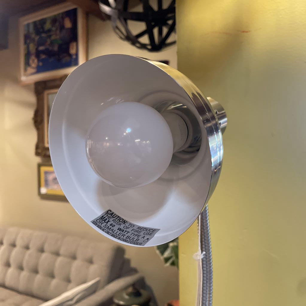 Idustrial Metal Silvery Floor Lamp