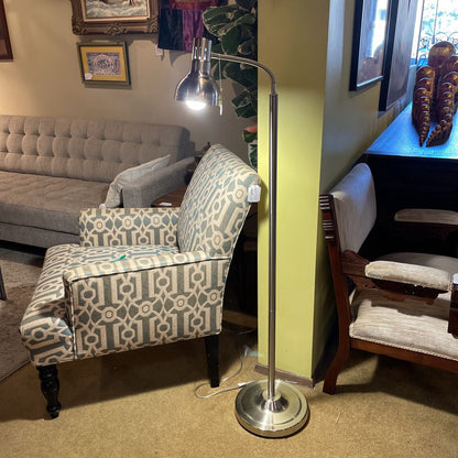 Idustrial Metal Silvery Floor Lamp