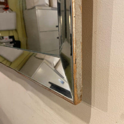 Large Beveled Frame Mirror with Egrets