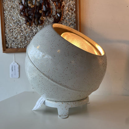 Metal Round Speckled Ball Light with Metal Circle Base