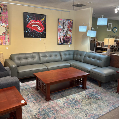Odense Slate Leather RAF Sectional U SECTIONALS RAF