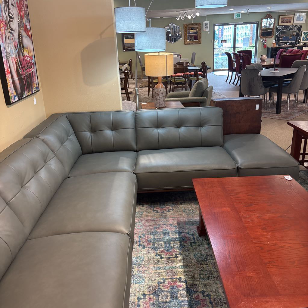 Odense Slate Leather RAF Sectional U SECTIONALS RAF