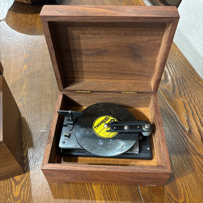 Richter's Music Box Record Player w/ Records (NEEDS OILED TO FUCTION)