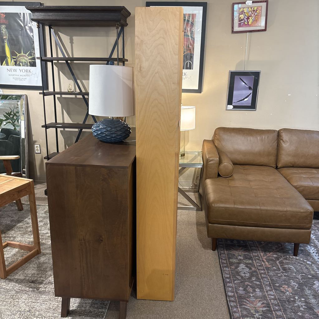 Tall Natural Wood Bookshelf