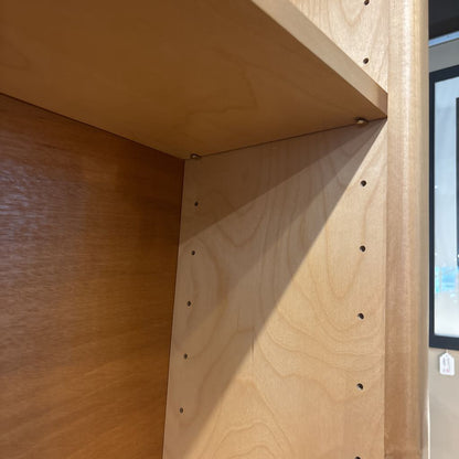Tall Natural Wood Bookshelf
