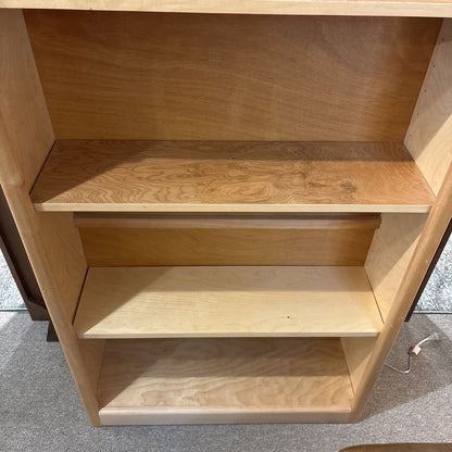 Tall Natural Wood Bookshelf