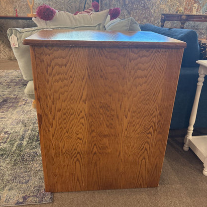 Natural Wood 2 Drawer Filing Cabinet (AS IS)