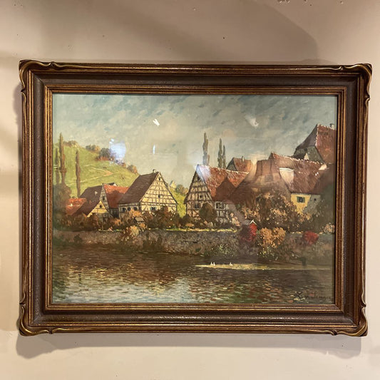L. Sanger Lakeside Village Print ART
