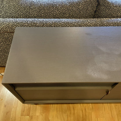Blu Dot Dang Grey Perforated Front Contemporary Media Console