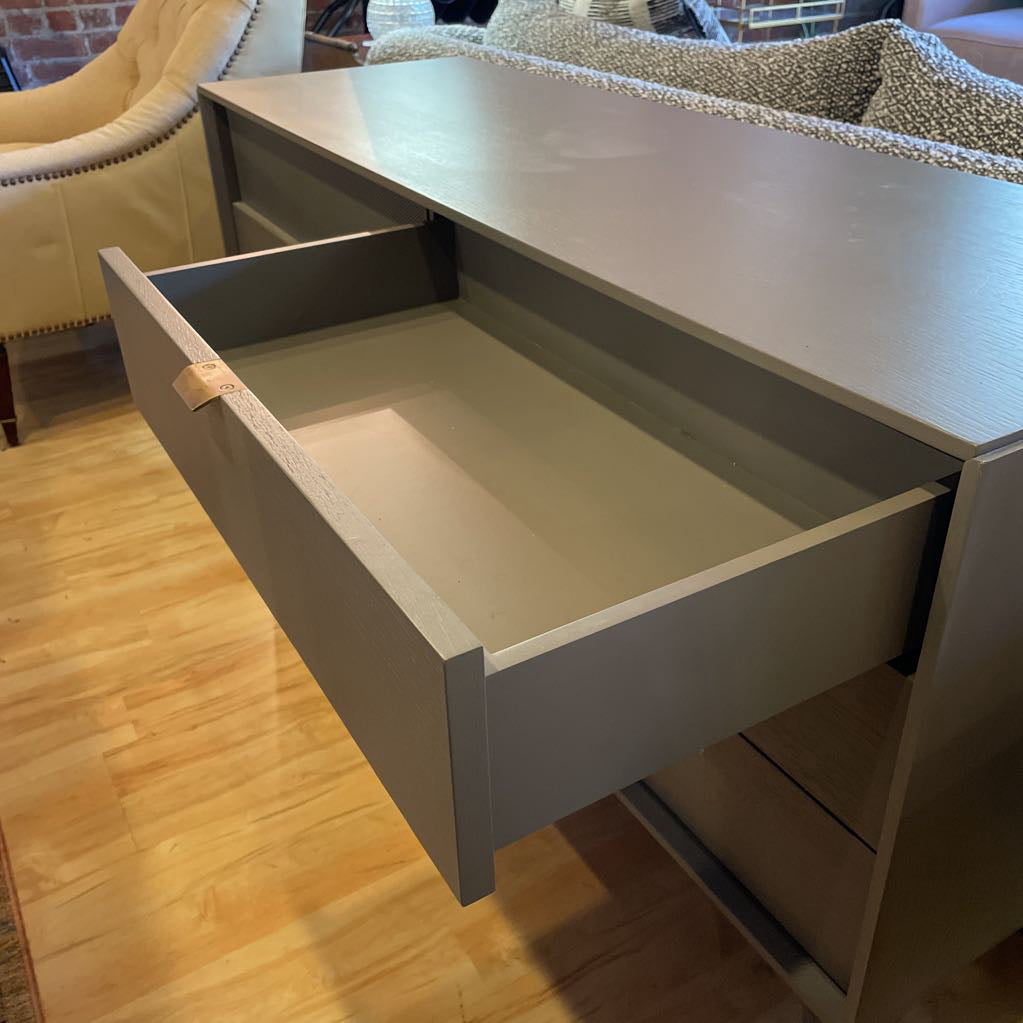 Blu Dot Dang Grey Perforated Front Contemporary Media Console