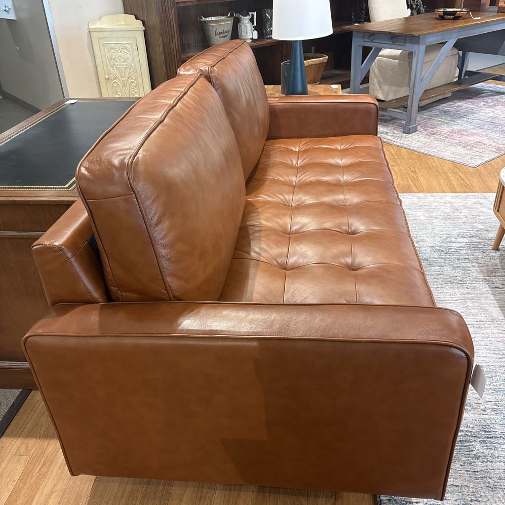 Abbyson Top Grain Camel Leather U SOFAS