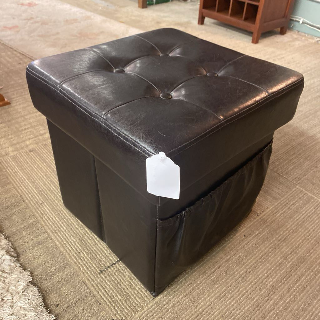 Dark Cube Hassock w/Pockets