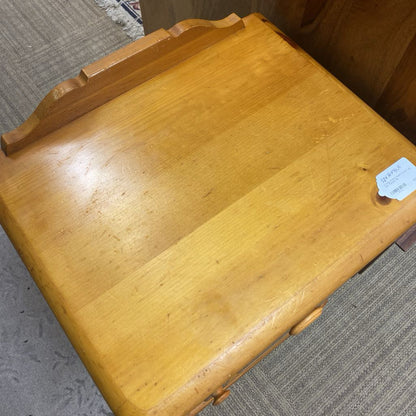 Vintage Raised Panel Turned Leg Side Cabinet