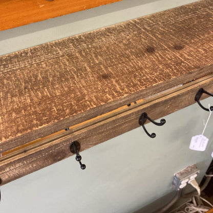 Rustic Wall Hung Hall Tree