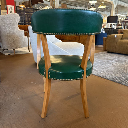 Vintage Green Nailhead Accent Chair