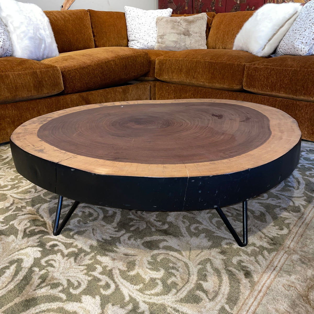 Tree Segment Style Pin Leg Cofee Table