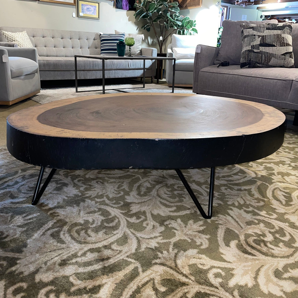 Tree Segment Style Pin Leg Cofee Table