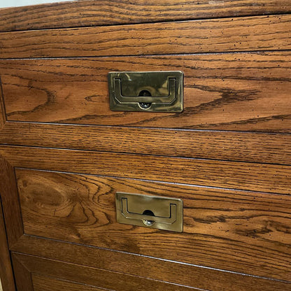 Henredon Campaign 6 Drawer Sideboard
