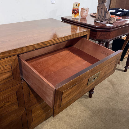 Henredon Campaign 6 Drawer Sideboard