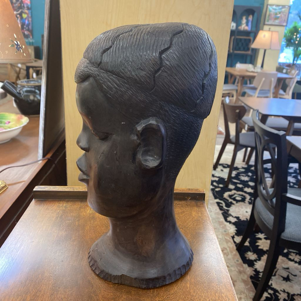Dark Wood African Bust