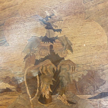 Wood Marquetry Creature Lazy Susan