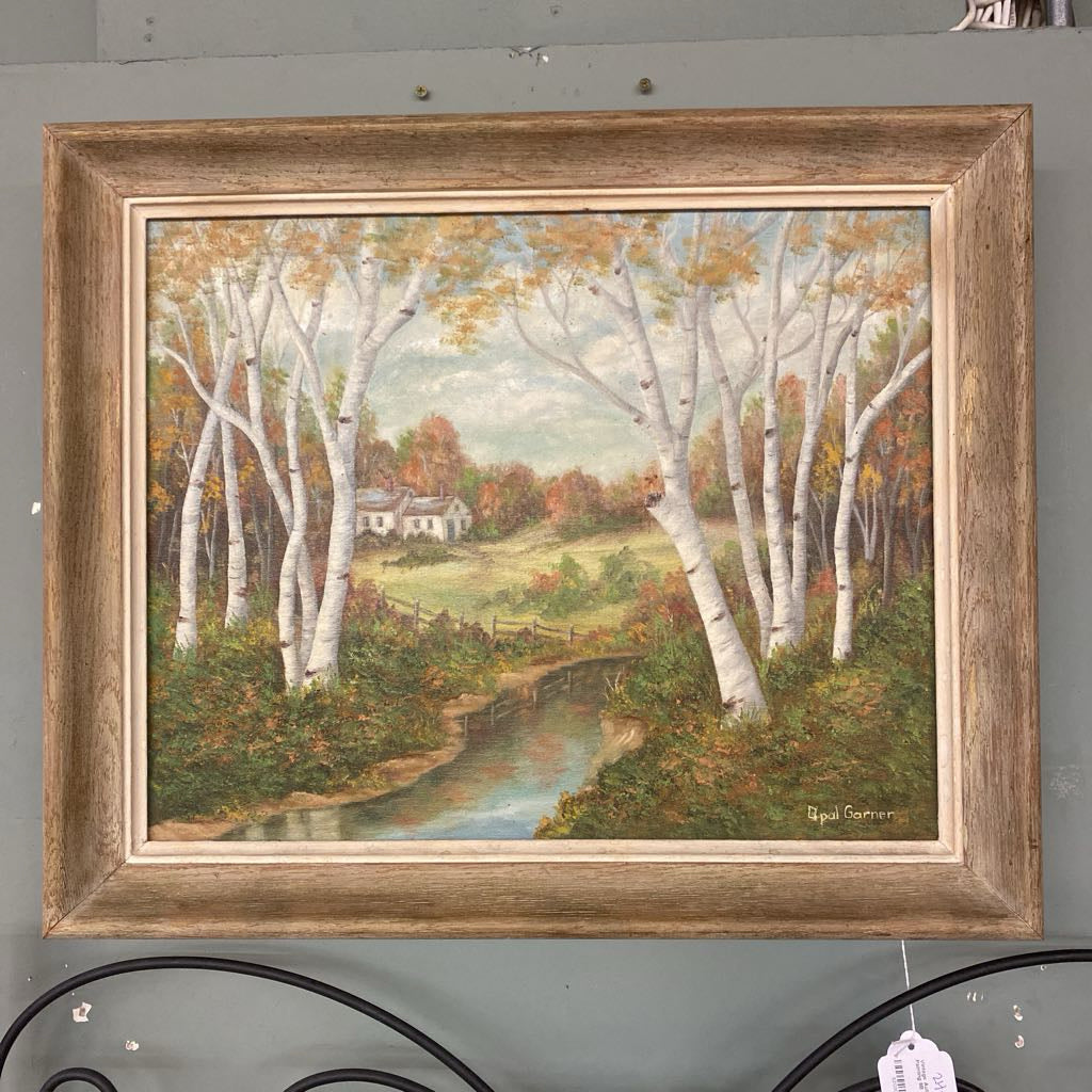 Vintage Autumn Landscape Painting