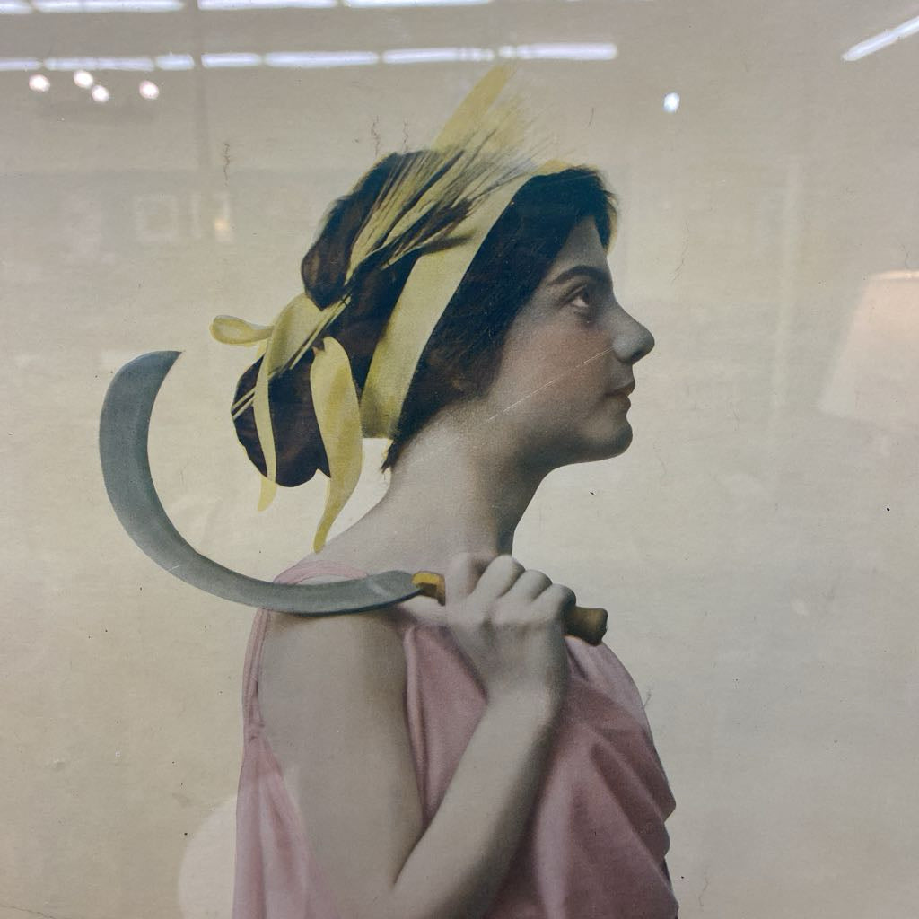 Antique Ruth w/Sickle & Wheat Photo