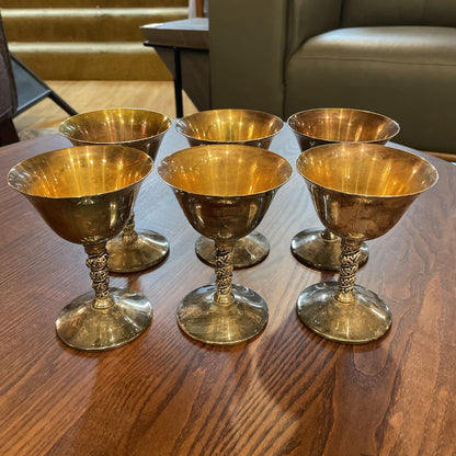 Valero/Spain Metal "Dracula" Goblets SET OF 6 UNIQUE FINDS
