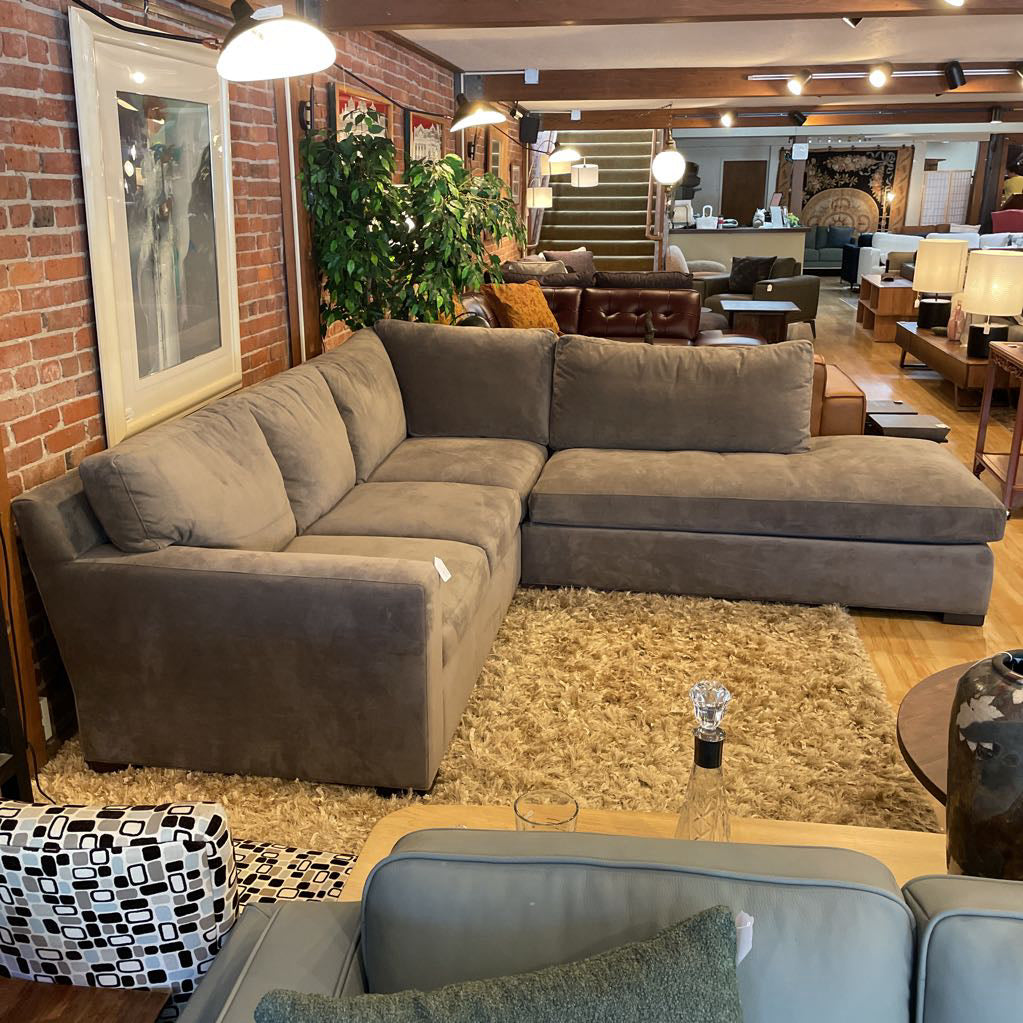 Crate & Barrel Axis Sectional Grey RAF