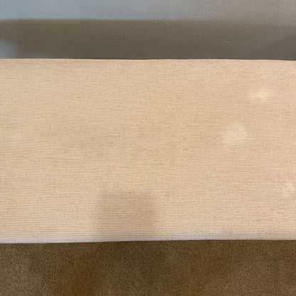 Blond Wood Leg Cream Upholstered Bench